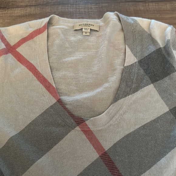 Burberry London classic check wool cashmere sweater Sz S - Picture 5 of 16